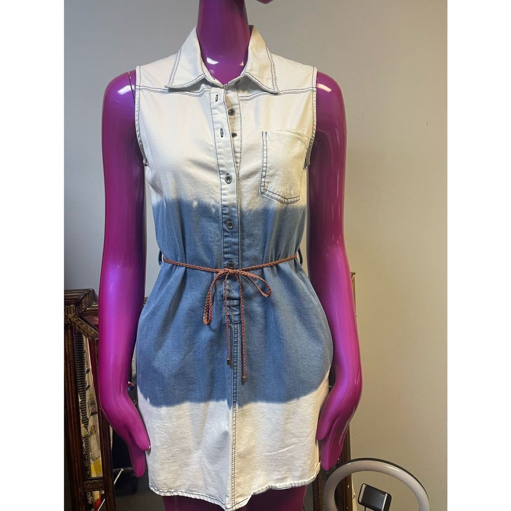 Mebon denim bleached dress
